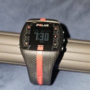 Polar FT7 Digital Heart Rate Monitor Watch Black red watch only